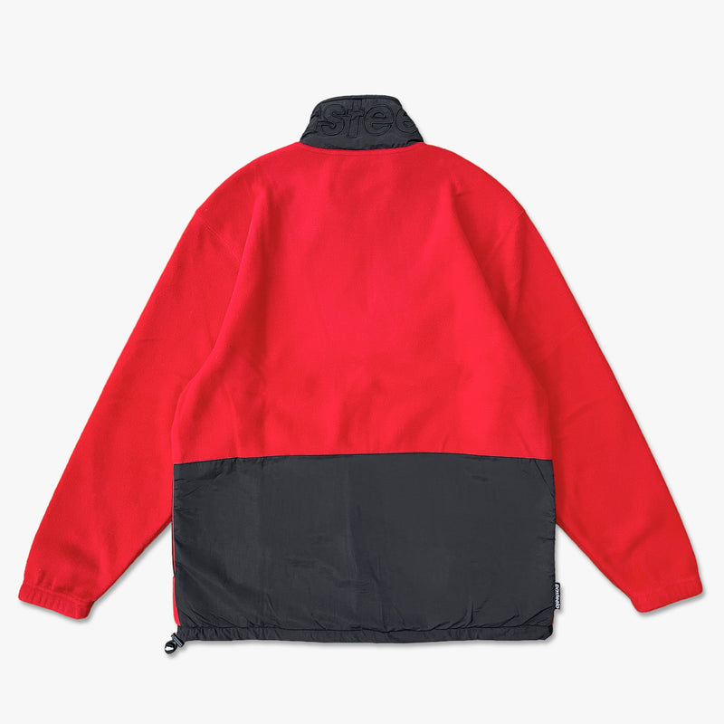 98 POLARFLEECE QUARTER ZIP - RED/BLACK