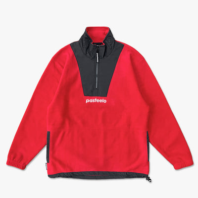 98 POLARFLEECE QUARTER ZIP - RED/BLACK