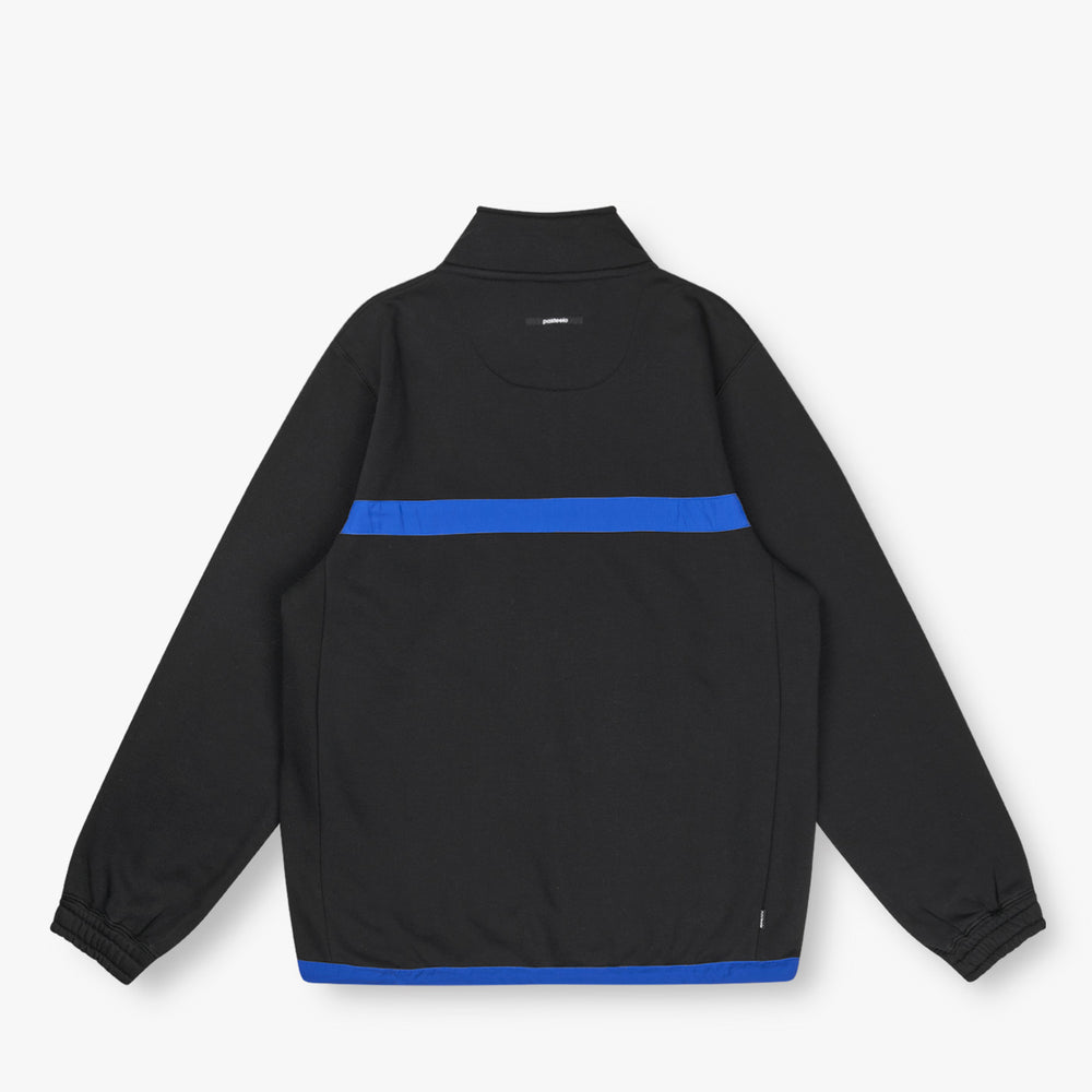 CONTRAST QTR ZIP - BLACK/ROYAL