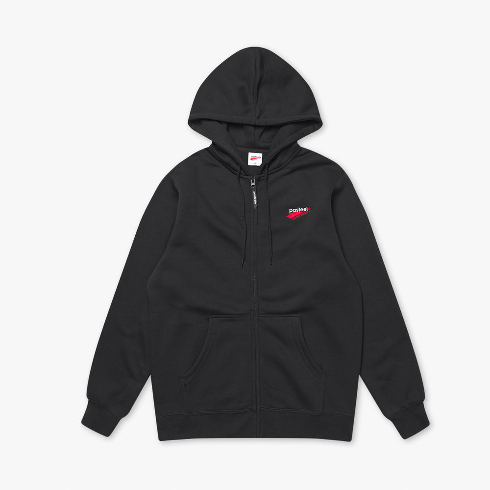 EMB O.G. ZIP HOODIE - BLACK