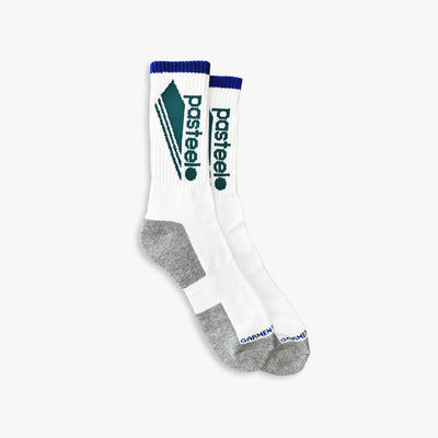 GP X PASTEELO SOCKS - WHITE/DARK TEAL/ROYAL