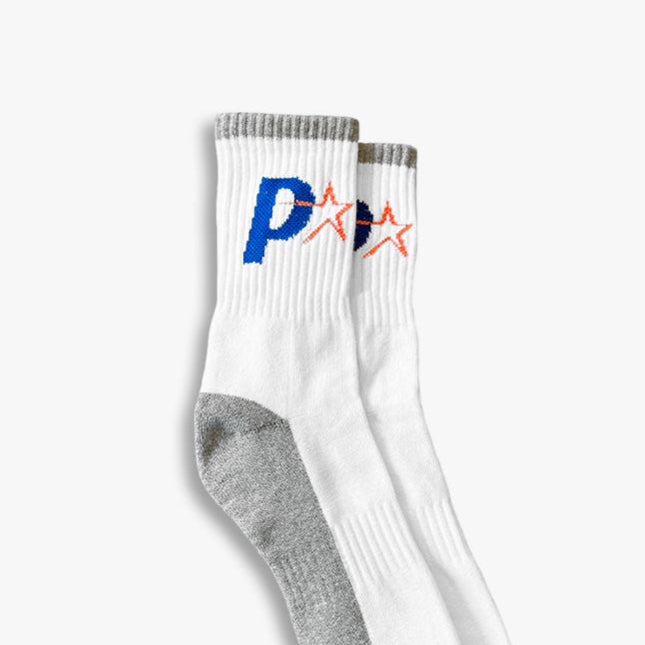 P STEELO SOCKS - WHITE/GREY