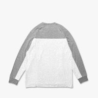 PIQUE LONG SLEEVE TEE - HEATHER GREY/ASH