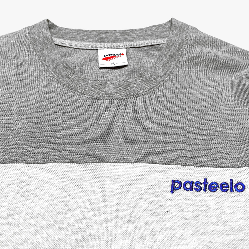 PIQUE LONG SLEEVE TEE - HEATHER GREY/ASH