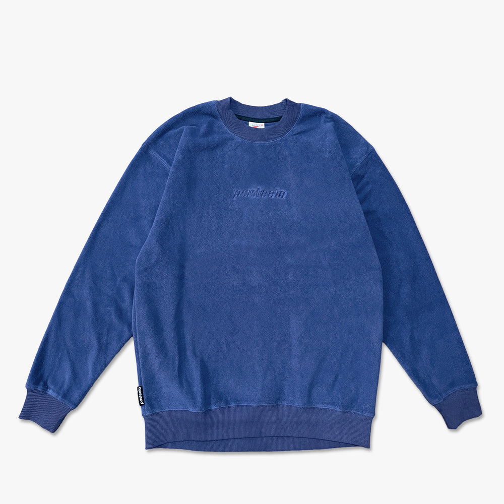 SCRIPT POLARFLEECE CREWNECK - DARK BLUE