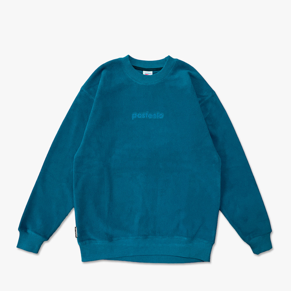 SCRIPT POLARFLEECE CREWNECK - DARK TEAL