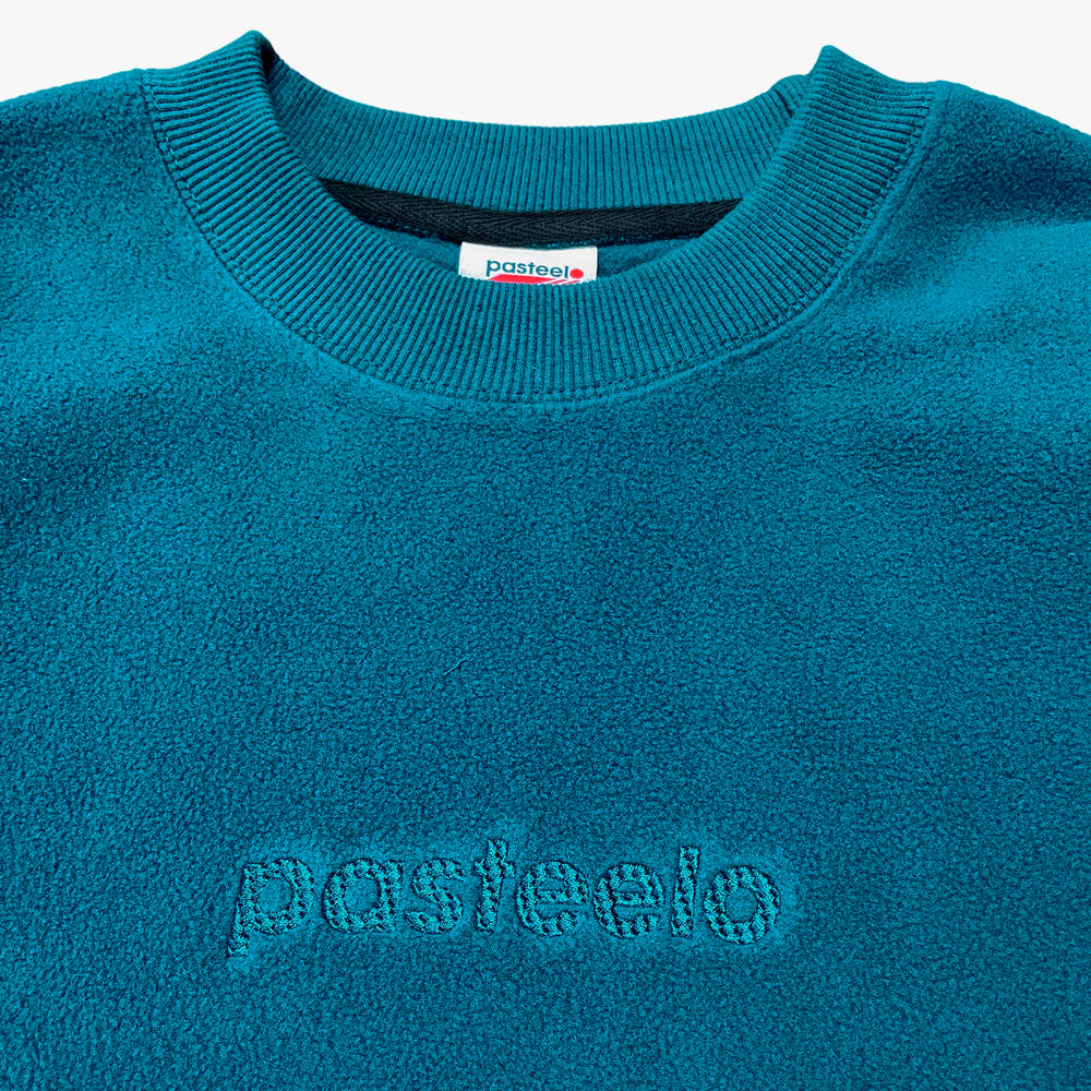 SCRIPT POLARFLEECE CREWNECK - DARK TEAL