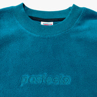 SCRIPT POLARFLEECE CREWNECK - DARK TEAL