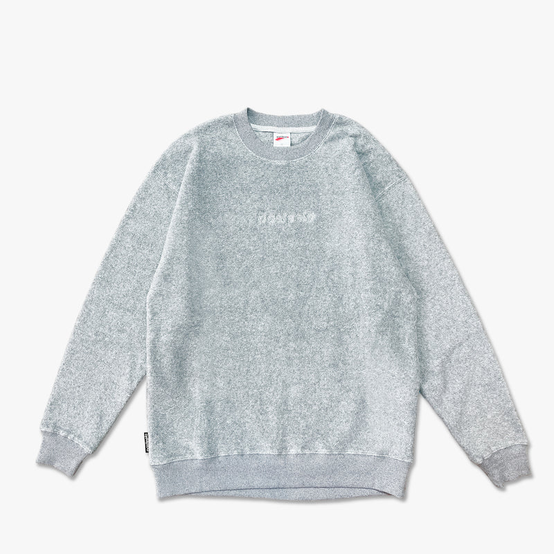 SCRIPT POLARFLEECE CREWNECK - HEATHER GREY