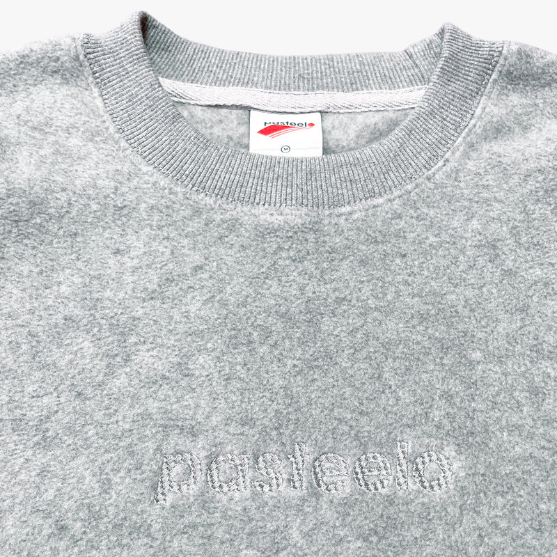 SCRIPT POLARFLEECE CREWNECK - HEATHER GREY