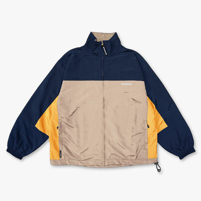 SPORTS WINDBREAKER - NAVY/TAN/GOLD