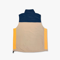 SPORTS WIND VEST - NAVY/TAN/GOLD