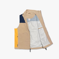 SPORTS WIND VEST - NAVY/TAN/GOLD