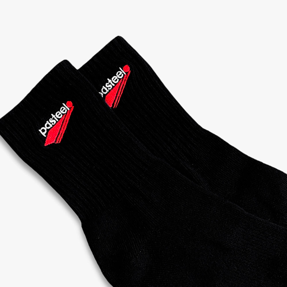 EMBROIDERED SOCKS - BLACK