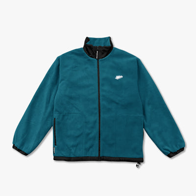 POLARFLEECE TECH JACKET - DARK TEAL/BLACK