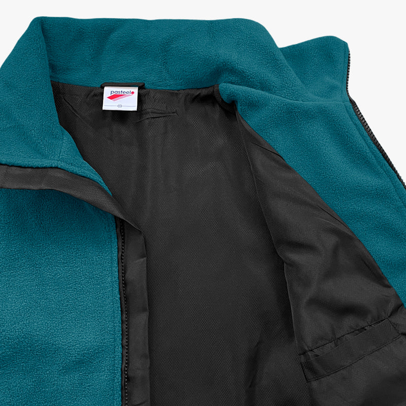 POLARFLEECE TECH JACKET - DARK TEAL/BLACK