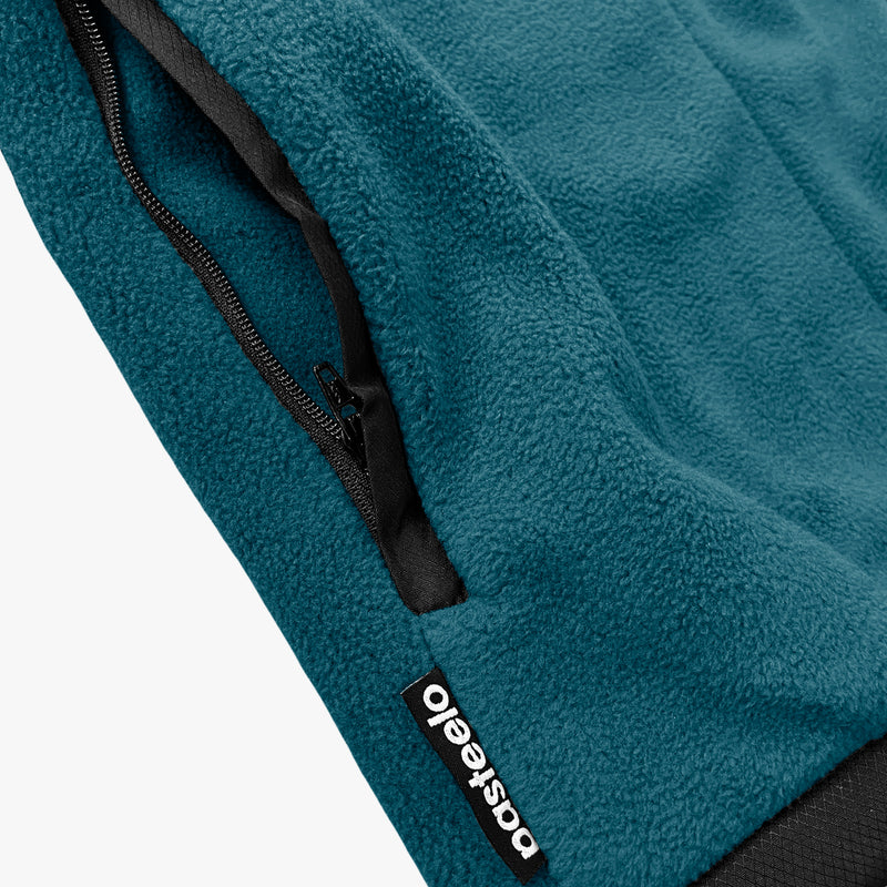 POLARFLEECE TECH JACKET - DARK TEAL/BLACK