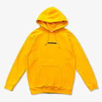 SCRIPT FLOCKING HOODIE - GOLD