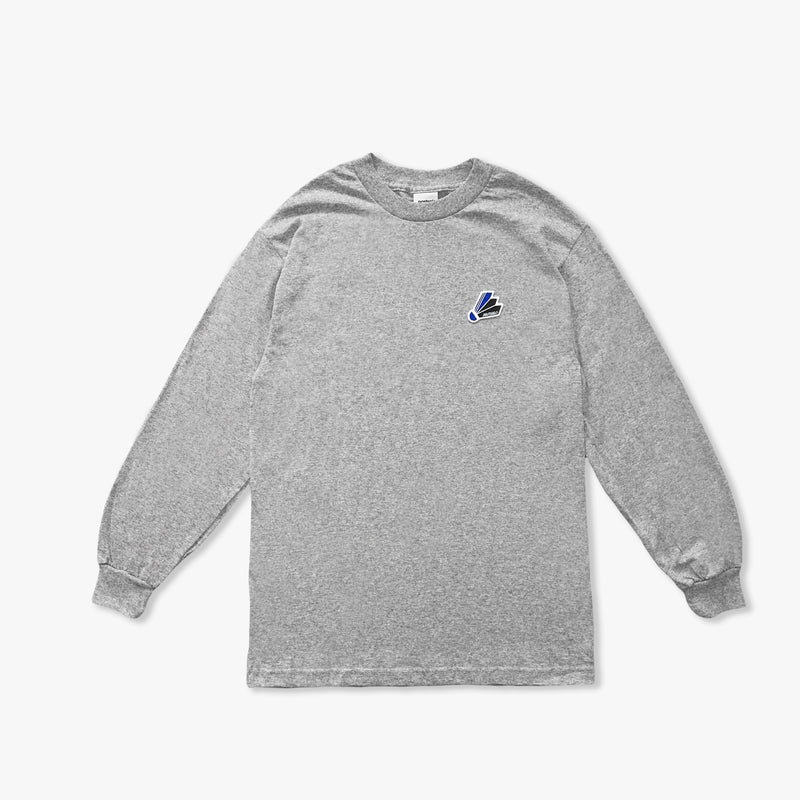 SMASH PATCH T-SHIRT L/S - HEATHER GREY